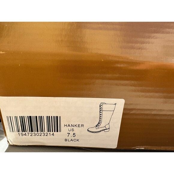 GC SHOES Women's Hanker Combat Lace Up Knee High Boots 7.5 black - Picture 6 of 7